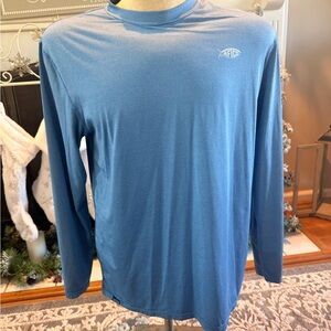 AFTCO Men's Ocean Blue Long Sleeve Tee
